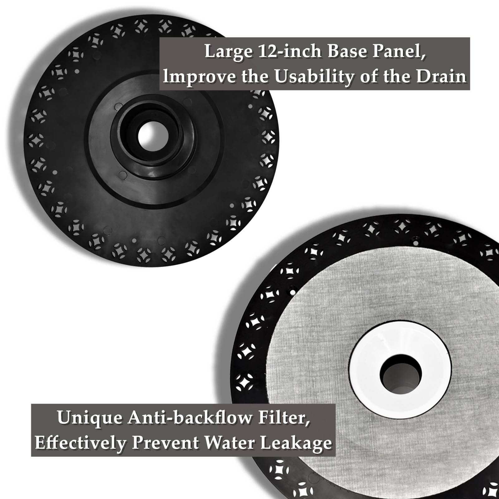 Freestanding Tub Drain Rough-in Kit, 12" Large Base Free standing Bathtub Drains Installation Kits with ABS Adapter and Brass Pipe CUPC Certification