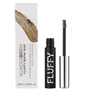 wunderbrow fluffy brow wax, vegan and cruelty-free eyebrow wax with a waterproof long lasting hold, enriched with jojoba and argan oil (blonde)