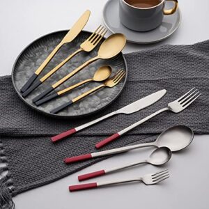 Matte Grey Flatware Set 30 Piece, Silverware Set for 6, 18/10 Stainless Steel Home Kitchen Hotel Restaurant Tableware Cutlery Set, Include Knives, Forks, Spoons, Recommended (30pcs)