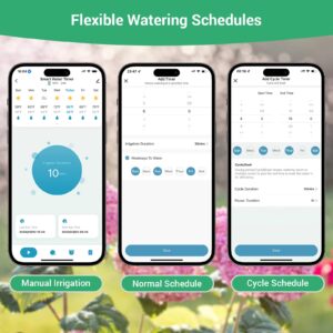 LINEX WiFi Smart Water Timer for Garden Hose, Sprinkler Irrigation Timer with Hub, Compatible with Alexa and Google Assistant