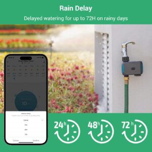 LINEX WiFi Smart Water Timer for Garden Hose, Sprinkler Irrigation Timer with Hub, Compatible with Alexa and Google Assistant