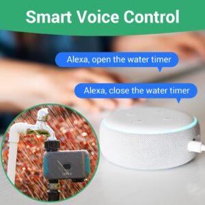 LINEX WiFi Smart Water Timer for Garden Hose, Sprinkler Irrigation Timer with Hub, Compatible with Alexa and Google Assistant