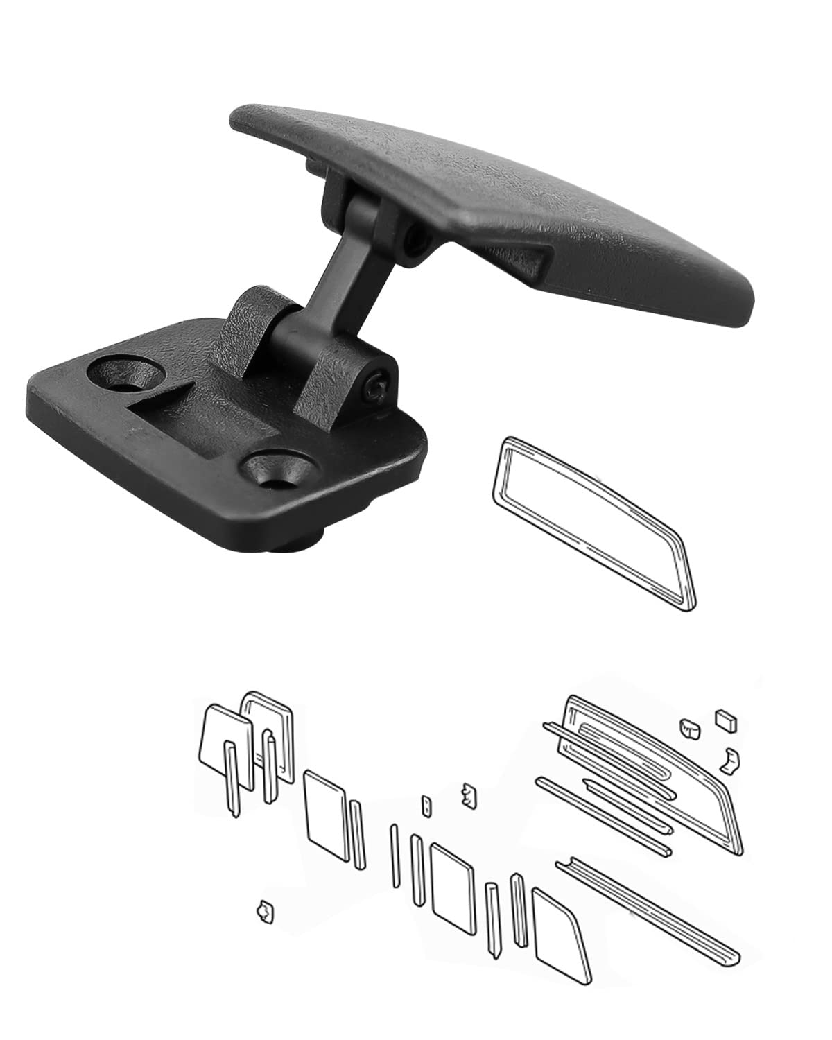 Rear Slider Sliding Window Latch Lock Fit for Toyota Pickup T100 Tacoma 1989-2000 Replace 69370-35010