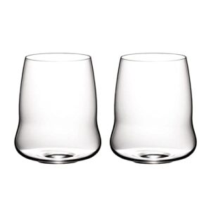 Riedel SL Stemless Wings Cabernet/Sauvignon Wine Glass (4-Pack) and Wine Pourer with Stopper Bundle (3 Items)