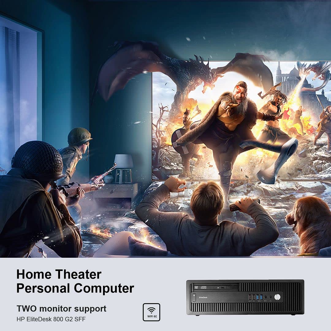 HP EliteDesk 800 G2 Small Form Factor PC Desktop, Intel Core 6th Generation Processor, 32GB RAM, 512GB SSD + 3TB HDD, Windows 10 Professional, NVIDIA GeForce GT 1030 2GB