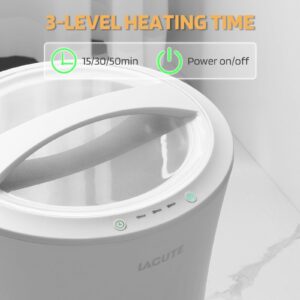 Lagute iSnug Towel Warmer, with 3-Level Timer, Warning Alarm & RGB Light, Auto Shut-Off, 5.3 Gal Heating Bucket for Bathrobe, Blanket, Ivory