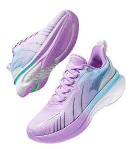 o-resilio max cushioning running shoes for men & women wide cushioned lightweight athletic supportive road running shoes with arch support light purple size us men 12