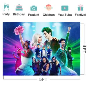 Zombie Backdrop for Birthday Party Supplies 5x3ft Zombies 3 Photo Backgrounds Zombies 3 Theme Baby Shower Banner for Birthday Cake Table Decoration