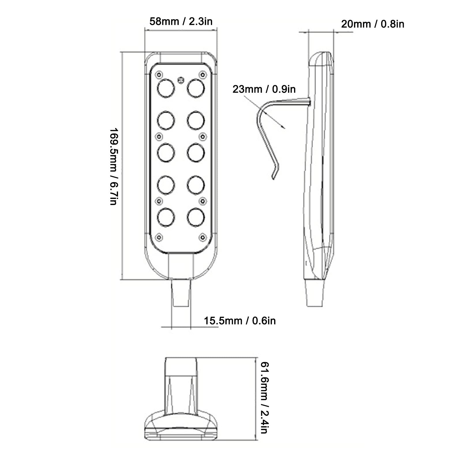 Hilitand Remote Hand Control Power Recliner Replacement IP66 Electric Lifting Bed Controller