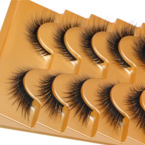 Eyelashes Wispy Fox Eye Lashes Look Like Lash Extension 15MM Natural Looking Fluffy Angel Lashes Pack 5 Pairs by Lanflower