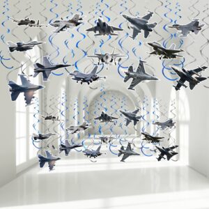 26 pieces airplane hanging swirl decoration hanging swirls supplies cool plane hanging swirl streamers aircraft ceiling streamer for kids birthday baby shower party