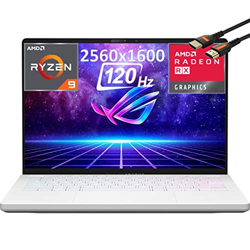 Asus ROG Zephyrus 14'' WQXGA 120Hz QHD Gaming Laptop AMD R9-6900HS Radeon RX 6800S -Win11 Home, with HDIM Cable (16GB RAM | 1TB PCIe SSD)