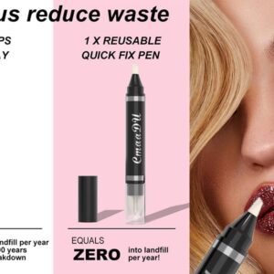 Eye Makeup Remover Pen, Eye Makeup Corrector Pen Makeup Remover Eraser Stick Wash Free Quick Makeup Correction Lipstick Eyeliner Smudged Correction Easy-to Use & Travel-Friendly Makeup Removing Gel Pen With 3-in-1 Replacement Heads