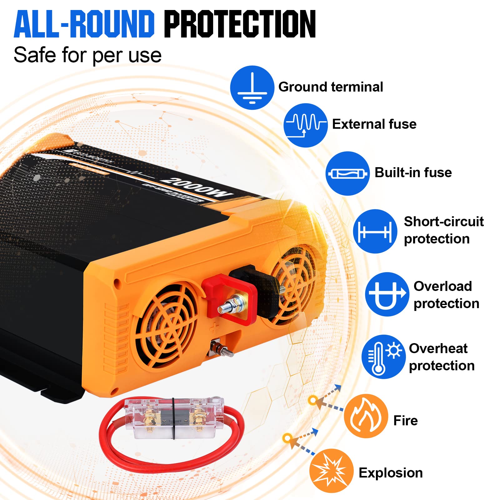 ECO-WORTHY 2.4KWH Solar Panel Kit 600W 12Volt System for RV Off Grid with Battery and Inverter: 600W Solar Panels + 40A MPPT Charge Controller + 12V 150Ah Lithium Battery + 12V 2000W Solar Inverter