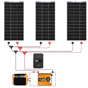 ECO-WORTHY 2.4KWH Solar Panel Kit 600W 12Volt System for RV Off Grid with Battery and Inverter: 600W Solar Panels + 40A MPPT Charge Controller + 12V 150Ah Lithium Battery + 12V 2000W Solar Inverter