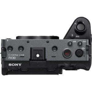 Sony FX30B Digital Cinema Camera (ILME-FX30B) Bundle with WR LED Light Kit, 64GB SD Card, & More