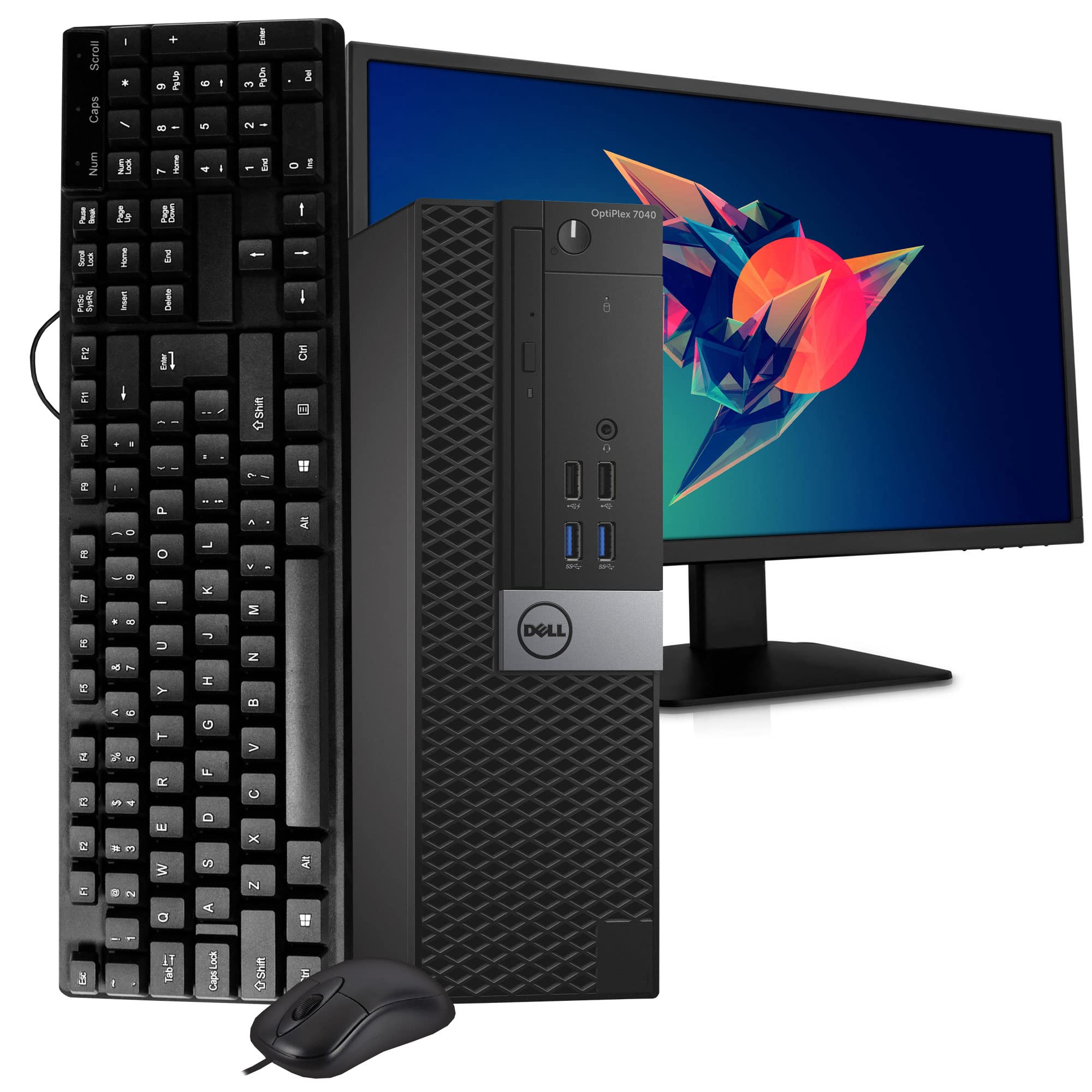 Dell Optiplex 7040 Small Desktop Computer (SFF) | Quad Core Intel i7 (3.40GHz) | 16GB DDR4 RAM | 512GB SSD Solid State | 22in Monitor | Windows 10 Pro (Renewed)