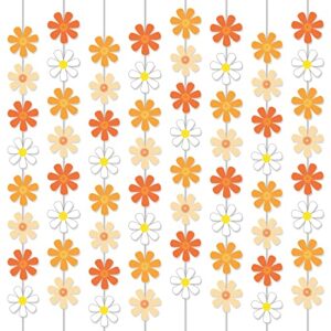12 packs daisy groovy boho party banners daisy garland kit daisy hanging swirl daisy party supplies decorations daisy paper cutouts for birthday baby shower party home classroom favor supplies decor