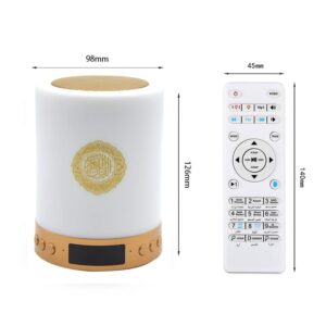 Telawah Quran Speaker with Remote Control,Portable LED Bluetooth Touch Cube MP3 Music Player Night Light Rechargeable Speaker