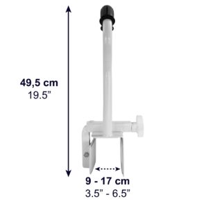 KMINA - Padded Bathtub Safety Rails for Seniors (Bathtubs with Flat Rim ≥3.5"), Adjustable Tub Grab Bars for Side of Tub, Clamp on Tub Rails for Elderly Gray