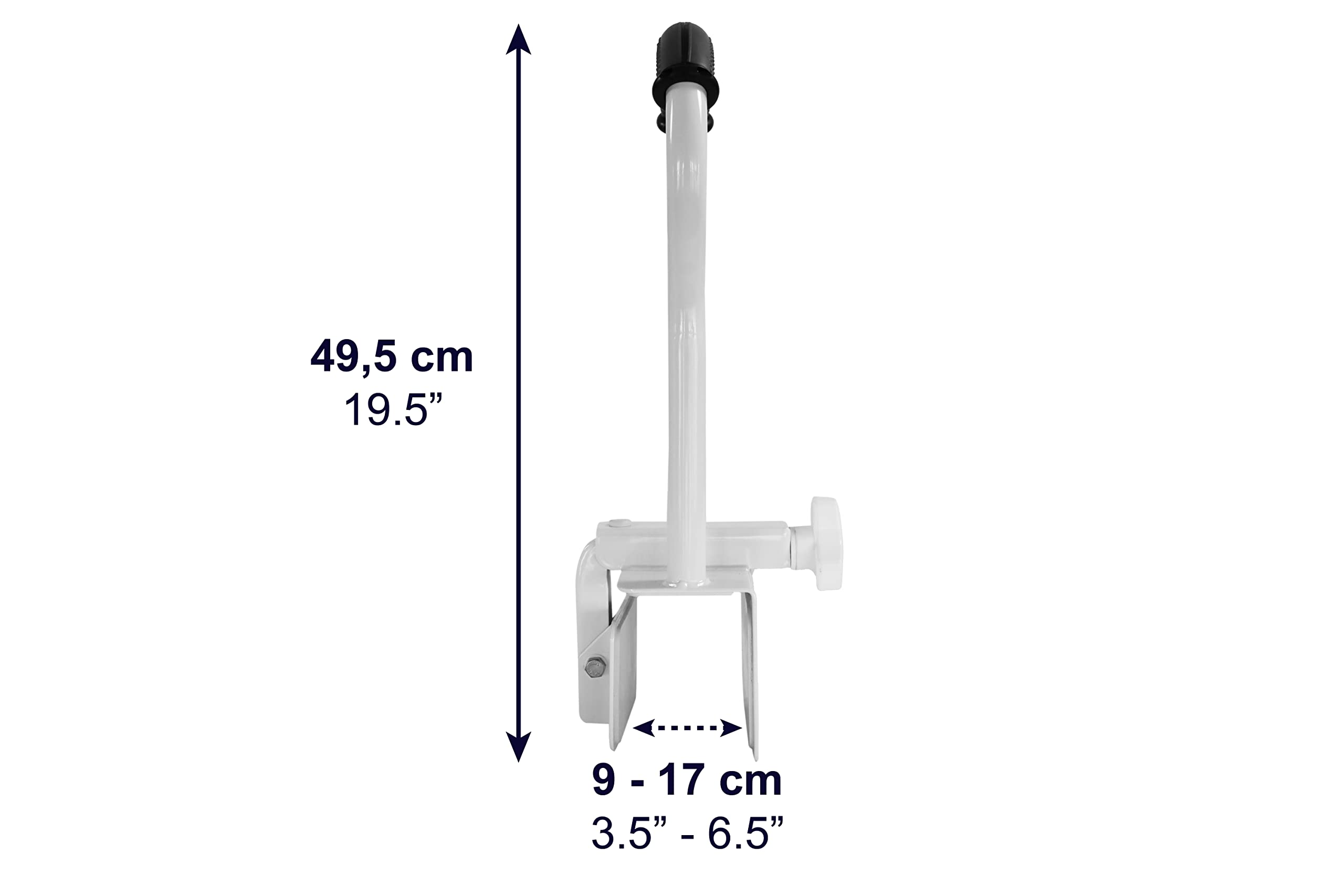 KMINA - Padded Bathtub Safety Rails for Seniors (Bathtubs with Flat Rim ≥3.5"), Adjustable Tub Grab Bars for Side of Tub, Clamp on Tub Rails for Elderly Gray