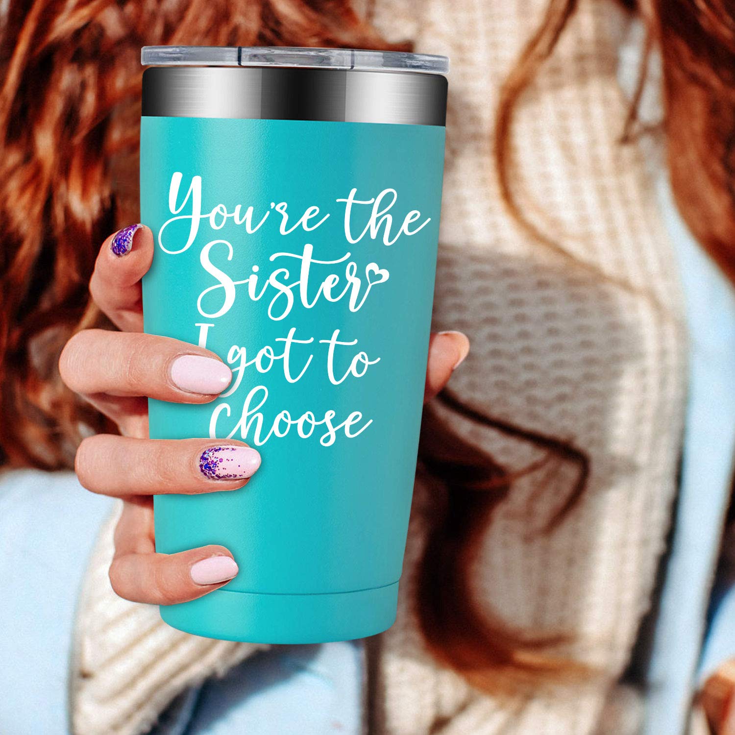 BIRGILT You're The Sister I Got To Choose Gifts - Best Friend Gift for Women - Friendship Gifts for Friends Women - Birthday, Christmas Gifts for Friends - 20oz Friend Tumblers for Women