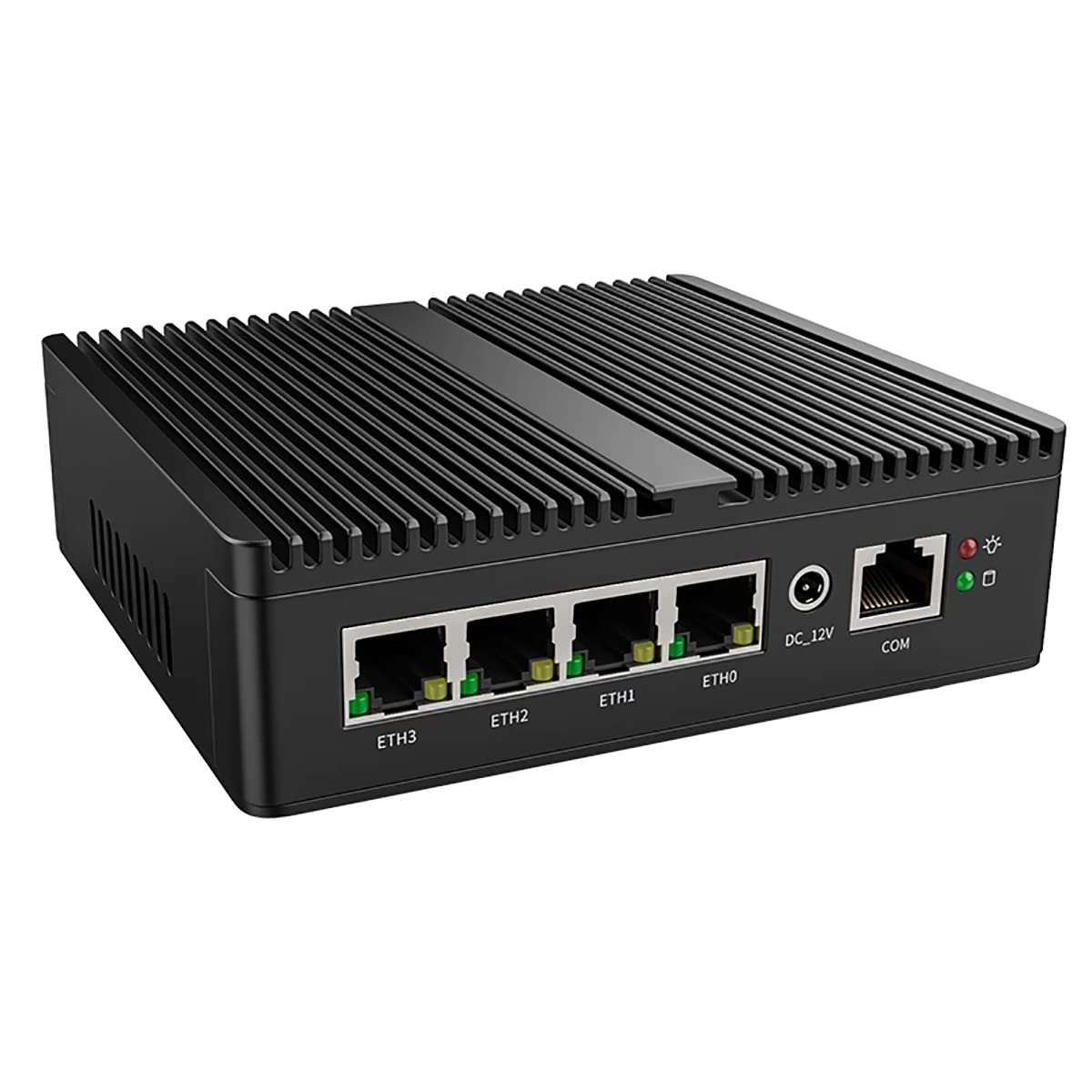 IDEARACE Mini PC 4-Port i225 2.5G Nic Fanless Firewall VPN Router Intel Celeron N5105 2.0GHz 8GB DDR4 RAM 128GB NVMe SSD W-11 Pro Compact Desktop Computer with 4xLAN Dual Display