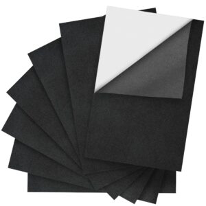 iooleem black felt sheets, self-adhesive felt sheets, 30pcs 7"x11.3"（close to a4 size - 18x28.5 cm), pre-cut felt sheets for crafts, craft felt fabric sheets, sewing felt rectangle for patchwork.
