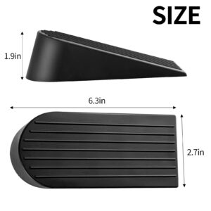 Big Door Stops - Huazu Heavy Duty Rubber Door Stops, 2 Pack, Non-Scratching, 1.9" Height, for Home, Office, School Doors - Keep Your Doors Secure