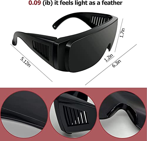 floxgino Red Light Therapy Glasses,Tanning Goggles, red light Protective Glasses, Effective Filtering 150nm-2200nm Red Light and Infrared, Eye Protection for Red Light Therapy.