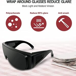 floxgino Red Light Therapy Glasses,Tanning Goggles, red light Protective Glasses, Effective Filtering 150nm-2200nm Red Light and Infrared, Eye Protection for Red Light Therapy.