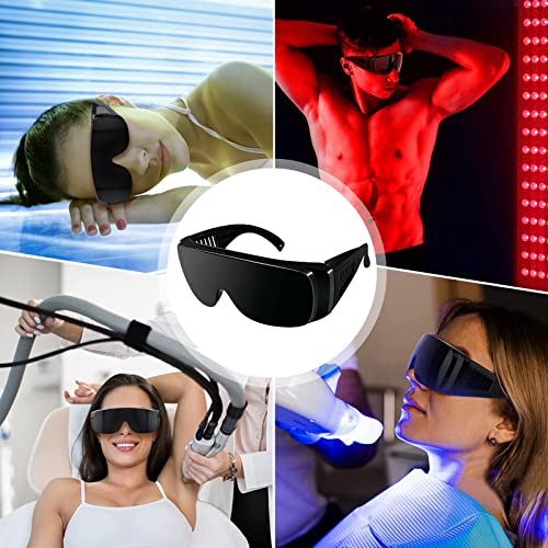 floxgino Red Light Therapy Glasses,Tanning Goggles, red light Protective Glasses, Effective Filtering 150nm-2200nm Red Light and Infrared, Eye Protection for Red Light Therapy.