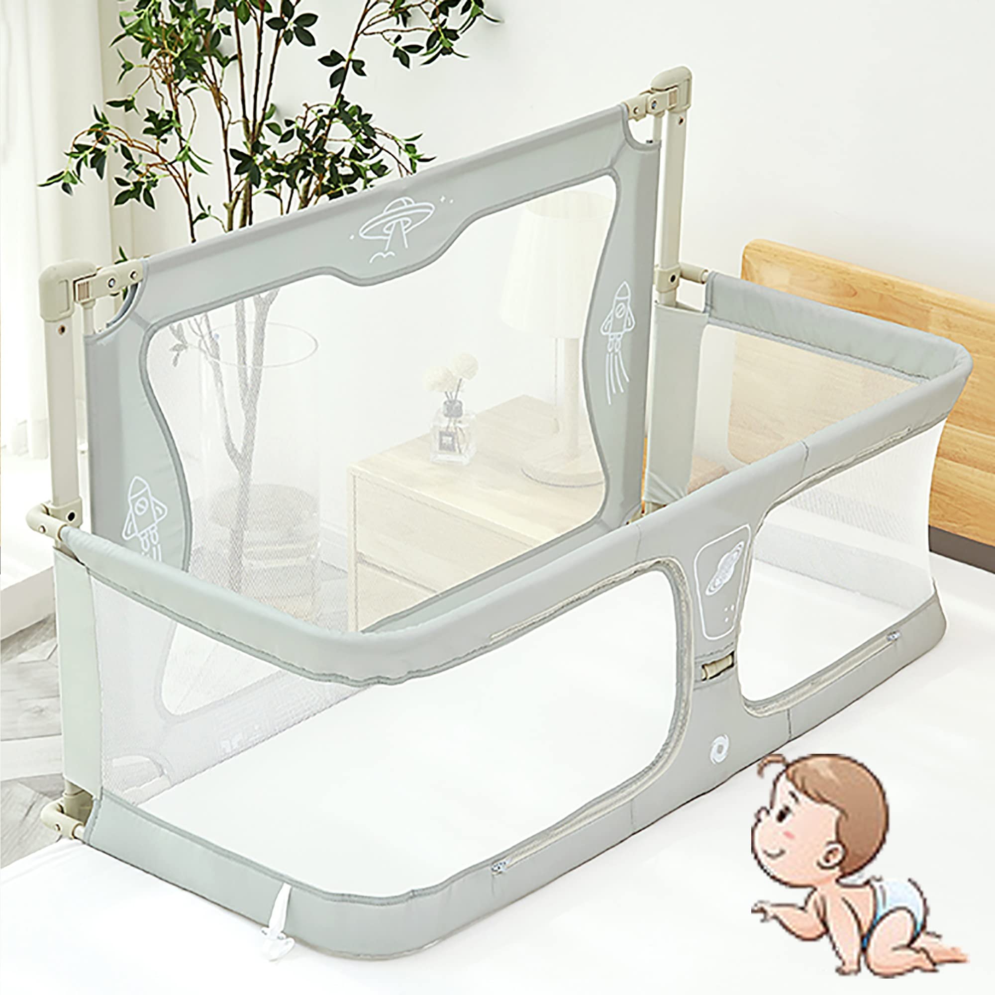 3 In 1 Baby Bassinets Bedside Sleeper,120x50cm,for Co Sleeper For Baby ...