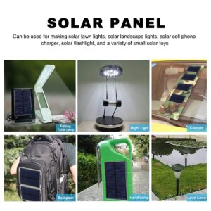 Ejoyous Mini Solar Panel, 3Pcs DC 6V Solar Cells Charger Power Module Polycrystalline Silicon Solar Panel with 30cm Cable for Outdoor Camping Hiking Travel