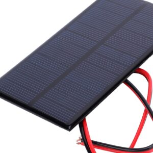 Ejoyous Mini Solar Panel, 3Pcs DC 6V Solar Cells Charger Power Module Polycrystalline Silicon Solar Panel with 30cm Cable for Outdoor Camping Hiking Travel