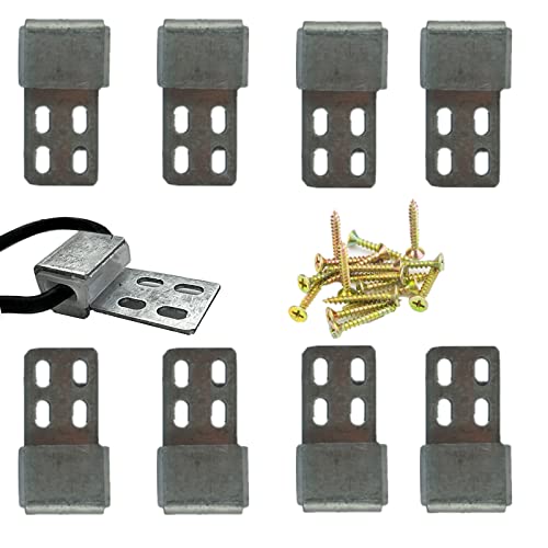 xiaozhenjida 8 Pcs Sectional Couch Clips Spring Clips Sofa Spring Repair Brackets Chair Zig Zag Springs Clips for Most Couch Spring Repair Kit