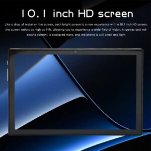 Airshi 10.1in Tablet, HD 1960x1080IPS 2.4 5GWiFi Dual Band Calling Tablet for Playing (US Plug)