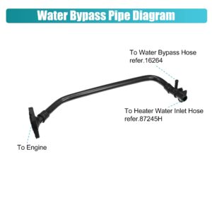 X AUTOHAUX Coolant Water Bypass Pipe for Toyota 4Runner 2010-2011 for Toyota Tacoma 2005-2011 Radiator Water Outlet Hose Replaces 16268-75091 16268-75090 16268-75110 16268-75111