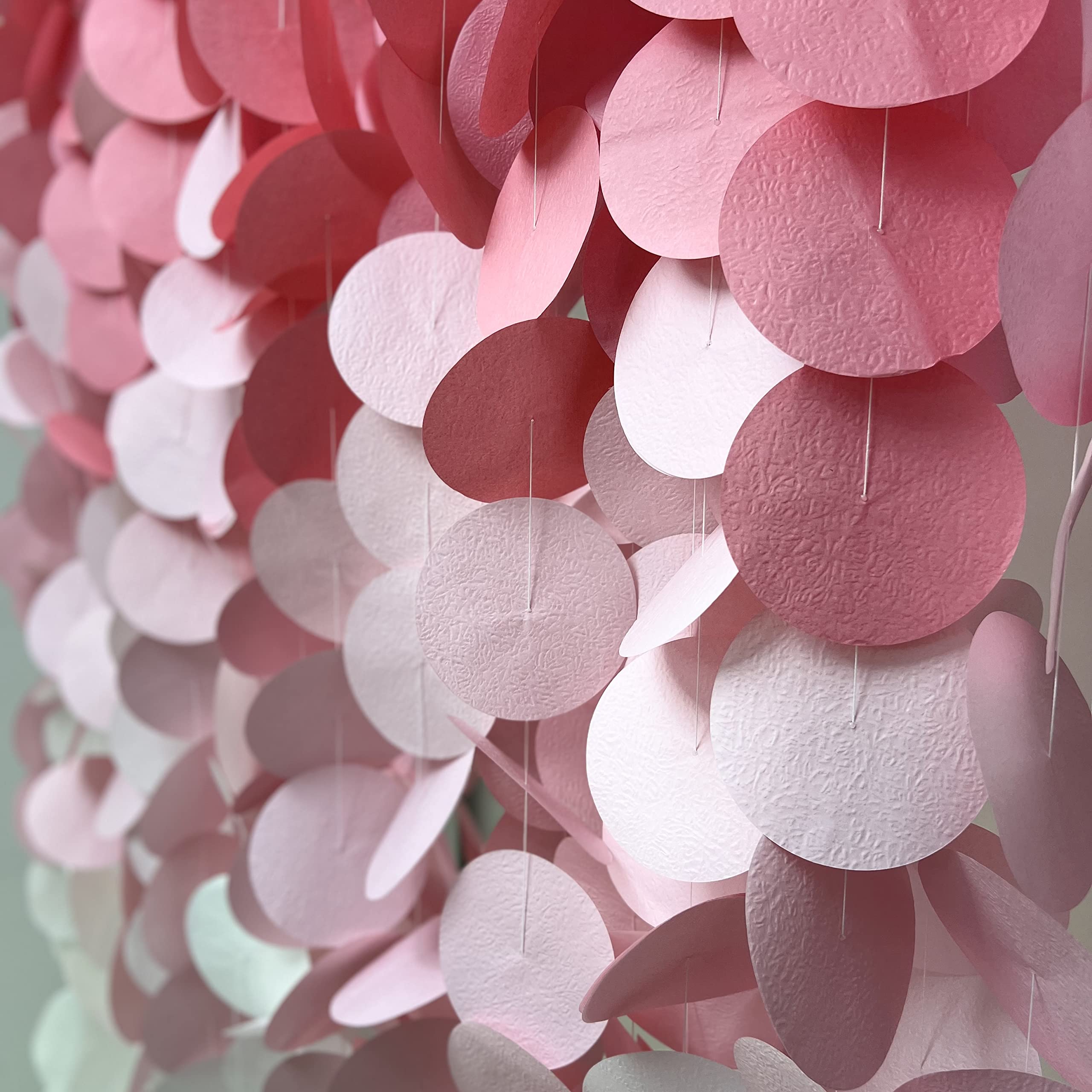 VINANT Party Decoration Garland Backdrop - Birthday Decoration - Baby Shower for Girl - Bachelorette Party - Wedding Shower - Graduation - Mothers Day - Ombre Effect Background - Pink Garland