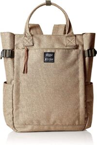 anello(アネロ) anero post atc1225z 2-way backpack, a4, multiple storage, beige