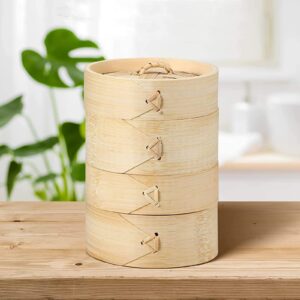 Lyellfe 3 Pack Bamboo Bar Holder, Natural Soap Dishes with Lid Foaming Net, Round Handmade Shampoo Soap Tray Saver Box, Mini Snack Steamer Container for Travel, Bathroom, Shower