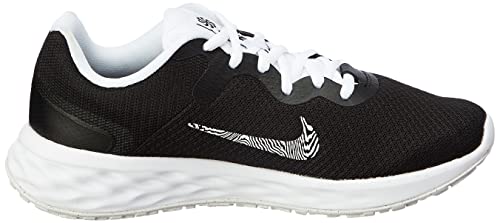 Nike Women's Revolution 6 Next Nature Running Shoes, Black/White, 8 M US