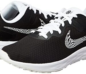 Nike Women's Revolution 6 Next Nature Running Shoes, Black/White, 8 M US