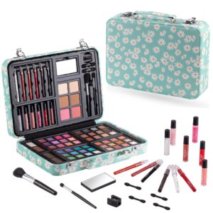 hot sugar makeup kit for teenager girls 10-12, all in one beginner makeup kit for women full kit, teen makeup kit cosmetic gift set on birthday christmas (pink argyle)