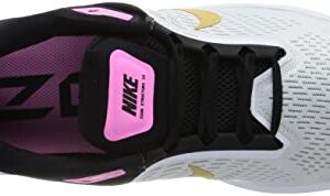 Nike Women's Low-Top Sneakers, White Wheat Gold Black Pink Magic, 6