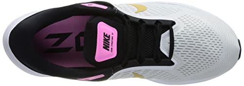 Nike Women's Low-Top Sneakers, White Wheat Gold Black Pink Magic, 6