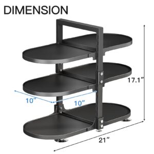 Pots and Pans Organizer for Cabinet, 6 Tier Snap-on and Adjustable Pan Organizer Rack for Under Cabinet, Pot Organizer for Kitchen Storage, Pot Lid Organizer with Panels (6 Tier, Round)