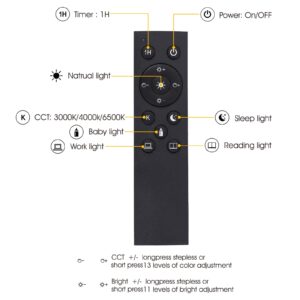 Litake Industrial Floor Lamp, Dimmable Modern Standing Lamp with Clear Glass Shade, Black Tall Lamp with Remote & Foot Control, LED Bright Corner Lamp with 6W Bulb for Living Room Bedroom Office