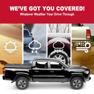 CAPSER 5ft Hard Tri Fold Truck Bed Tonneau Cover Compatible with 2016-2023 Toyota Tacoma 5 ft / 60.5” Bed (Excl. Trail)