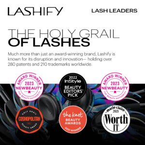 Lashify Curl 12mm Gossamer DIY Eyelash Extensions Refill, Black, Easy False Eyelashes for a Natural Look